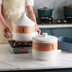 Japonês vapor de cerâmica caçarola doméstica com vapor sopa panela chama aberta caçarola tagine pedra resistente a altas temperaturas
