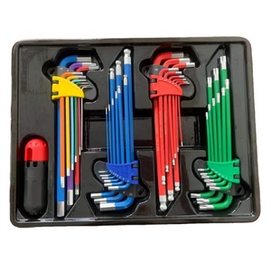 Set di 9 Chiavi a Brugola Esagonali in Acciaio Cromo-Vanadio con Estremità Sferica <span class=keywords><strong>e</strong></span> Codifica Colorata, Metriche, per Fai-da-Te <span class=keywords><strong>e</strong></span> OEM - Product Image 6