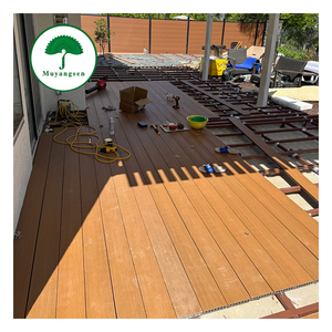 Planche <span class=keywords><strong>de</strong></span> terrasse composite imperméable et antidérapante, imitation bois, WPC, finition noyer vieilli, pour cour et patio extérieur - Product Image 3