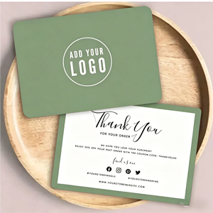 Biglietti di ringraziamento <span class=keywords><strong>per</strong></span> piccole imprese, carta patinata, stampa digitale, laminazione a film, design rapido, packaging esclusivo <span class=keywords><strong>per</strong></span> ordini di marca - Product Image 1