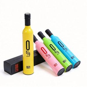 ร่มพับสามตอนรูปขวดไวน์ ขนาด 21 นิ้ว * 8K สำหรับของขวัญส่งเสริมการขาย ของที่ระลึก - Product Image 1