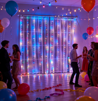 Guirlandes lumineuses LED pour rideau, extérieur, alimentées par USB, 3x3m, 300 LED, 8 modes, pour mariage, fête, Noël, fenêtre, chambre à coucher, décoration