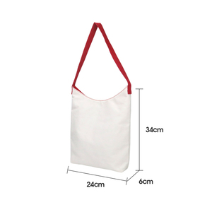 Sac fourre-tout messager en toile pour femme, blanc, avec logo personnalisé, motif tendance, fermeture à boucle, pour le quotidien et les voyages - Product Image 6