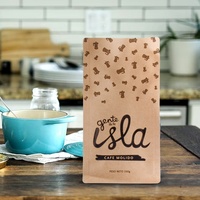 Sacs de stockage de café écologiques biodégradables d'imprimante emballage sac en papier kraft sac de café avec valve