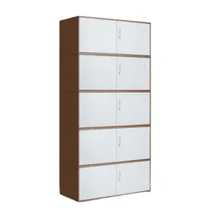 Modern Five-Section Steel File Cabinet With Locks Office Furniture For Storage In Bedroom School Hotel