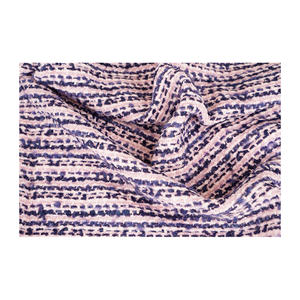 Tissu Tweed Fantaisie Coréen Haut de Gamme Rose-Ivoire-Marine Rayé Bouclé – Textile Tissé Personnalisé OEM & ODM - Product Image 3