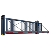 Porte coulissante cantilever |   Porte de sécurité industrielle |   Porte de garage automatique pour usine et entrepôt
