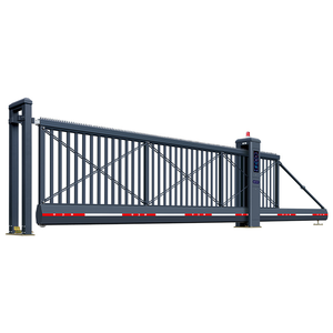 Porte coulissante cantilever |   Porte de sécurité industrielle |   Porte de garage automatique pour usine et entrepôt - Product Image 1