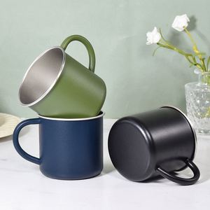 Taza de Agua Personalizada con Logotipo, 400 ml, al por Mayor, de Acero Inoxidable 304, de Una Sola Capa, Portátil, Simple, para Oficina, con Asa - Product Image 2