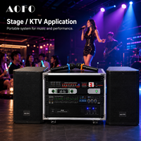 AOFO Profesyonel PA Ses Sistemi Komple 8U Rack Kablosuz Mikrofon 600W Güç Amplifikatörü Hoparlör Seti KTV Konferanslar İçin