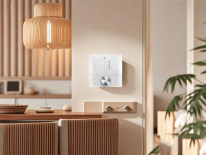 Pengontrol termostat ruang pemanas lantai putar cerdas WiFi Display ikon stasiun cuaca - Product Image 2