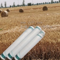 Filet de paillage agricole rond en PEHD vierge, stabilisé aux UV, résistant aux déchirures et anti-vieillissement, pour balles de foin, paille et ensilage