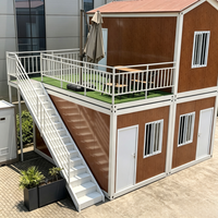 Maison conteneur modulaire préfabriquée de 20 pieds, compacte, avec chambre et jardin, pour la plage, mobile et démontable