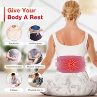 Ceinture de massage lombaire sans fil en néoprène à vibration chauffante, design personnalisé, pour soulager les douleurs du bas du dos, masseur de taille portable avec chaleur