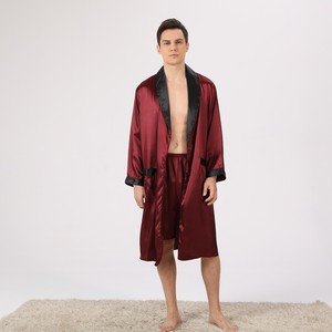 Ensemble de pyjama pour <span class=keywords><strong>homme</strong></span> en deux pièces, léger, à manches longues, pour l'été, robe de chambre de <span class=keywords><strong>grande</strong></span> <span class=keywords><strong>taille</strong></span> - Product Image 3