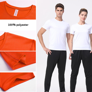 कस्टम प्रिंटिंग लोगो त्वरित शुष्क सांस लेने योग्य पुरुषों के जिम मैराथन टी-शर्ट 100% पॉलिएस्टर यूनिसेक्स फिटनेस प्रशिक्षण टी शर्ट - Product Image 5