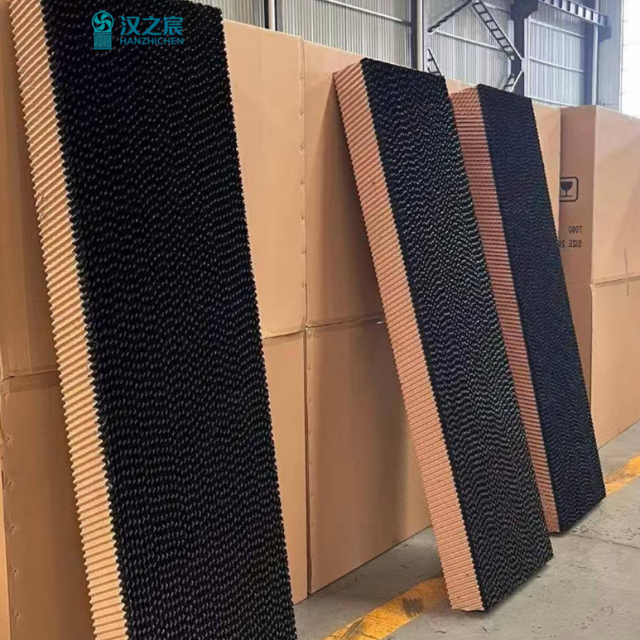 Cellulose Honeycomb Evaporative Cooling Pad, Wall Mount Wet Curtain with PVC Frame, Water Cooling System for Agricultural