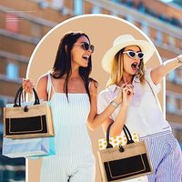 Bolsas de Yute Grandes al por Mayor, Naturales y Recicladas, Personalizables con Logotipo Impreso, Ecológicas y Reutilizables para Compras