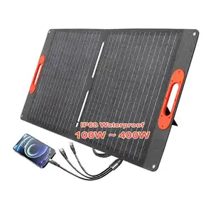 Material ETFE Célula solar impermeable con soporte 10W a 400W Cargador solar portátil panel solar plegable