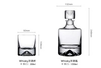 Juego de Decantador de Whisky de Cristal DLT 2023 con 2 Vasos, Diseño Clásico Creativo Hecho a Mano, Se Acepta Logotipo Personalizado, para Uso en Fiestas en Casa