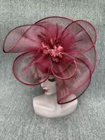 Headband Fascinator Bunga Jala Oranye untuk Wanita, Cocok untuk Cocktail & Ascot
