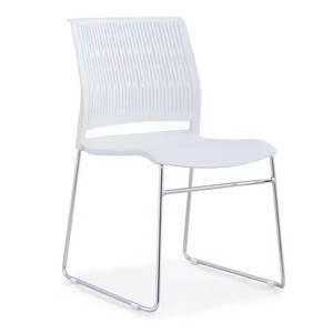 Chaises empilables de conférence en plastique de style moderne avec pieds en métal, chaise visiteur pour bureau avec couleurs OEM - Product Image 3