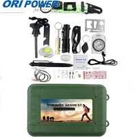 Trousse de premiers secours de survie pour le camping et les voyages en plein air, personnalisée Oripower, de haute qualité, avec fournitures, boîte étanche pour l'extérieur