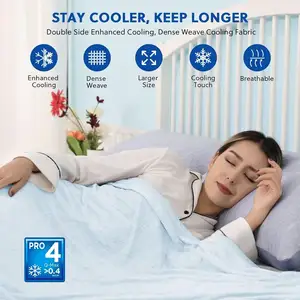 Coperta di raffreddamento a due dimensioni personalizzata in fabbrica per le traversine calde uso domestico morbido per l'estate fresca-adulti