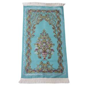 Alfombra islámica portátil más vendida con estampado floral, tapete musulmán para el hogar, picnic, viajes, alfombra árabe, tapete de oración - Product Image 4