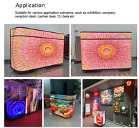 Pantalla LED Flexible P2.5 para Cabina de DJ Interior, Mesa Portátil, Discoteca, Bar, Exhibición, Recepción, Mostrador