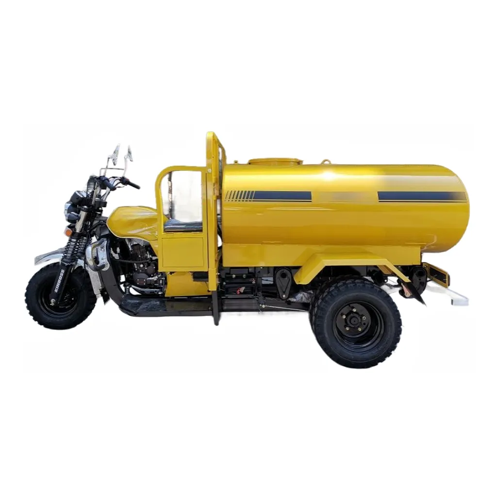 Single cylinder 3-wheel Tricycle Water-Tank Vehicle Chopper full-floating booster king type without spare tire