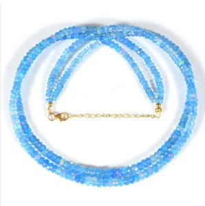 Collar de Plata de Ley 925 con Ópalo Sintético, Chapado en Oro, Diseños Personalizados, Compromiso - Product Image 3