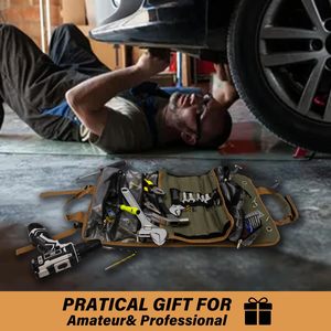 Free sample Factory Custom Logo Heavy Duty Roll up <b>Tool</b> Organizer With 6 <b>Tool</b> Pouches Small <b>Tool</b> <b>Bag</b> With Detachable Pouches - Product Image 6