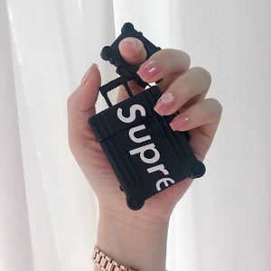Étui <span class=keywords><strong>airpods</strong></span> 1/<span class=keywords><strong>2</strong></span>/pro en silicone 3D, design cartoon, luxueux, en forme de coffre, rangement pour écouteurs, nouvelle collection - Product Image 1