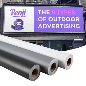 PVC esnek afiş açık kapalı reklam arkadan aydınlatmalı/frontlit tuval kumaş afiş rulo baskı malzemeler rulo toptan - Product Image 3