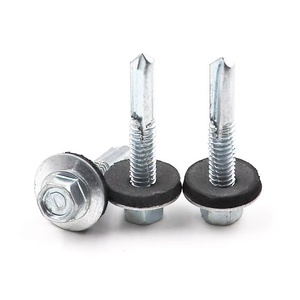 Sekrup Logam Atap Galvanis Baja Tahan Karat <span class=keywords><strong>Tek</strong></span> Screw M4.8 M5.5 Kepala Sekrup Berbentuk Hexagonal dengan Washer Sekrup Bor Mandiri Sekrup Bor Ekor Heksagonal - Product Image 4
