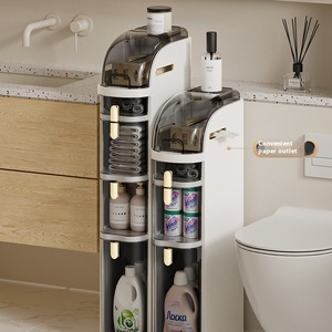 GREENSIDE, estante de almacenamiento de plástico moderno para huecos estrechos, cajón de armario de almacenamiento de huecos de inodoro de pie para baño para almacenamiento de ropa - Product Image 3