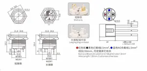 Large Sphere High Lighting Push Button Switch LED Signal Lamp Pilot Lamp Indicator Light 22mm Panel Switches