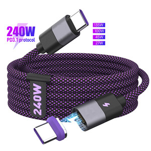 Cable de Carga Magnético Tipo C de 240W, PD3.1, USB C a USB C/Micro, <span class=keywords><strong>Cargador</strong></span> Magnético de Carga Rápida para Teléfono, Laptop, Tablet - Product Image 3
