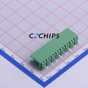 KF2EDGV-5.0-8P Plug-in Terminal Block Through hole Component (THT),P=5mm Connector Board-to-Board / Socket - Open 1x8P 5mm Green - Product Image 2