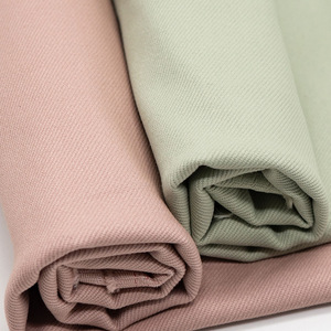 Tissu sergé double fil à faible élasticité en coton et élasthanne, sergé droit, tissé, élastique, kaki, pour vêtements de travail - Product Image 1