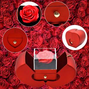 Cofanetto Regalo per <span class=keywords><strong>San</strong></span> <span class=keywords><strong>Valentino</strong></span> con Rose di Sapone a Forma di Mela Portagioie con <span class=keywords><strong>Collana</strong></span> Ti Amo in 100 Lingue per la Festa della Mamma - Product Image 2