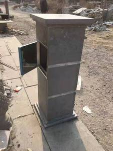 MAMG006 Bán Buôn Màu Xanh Đá Vôi Vườn Thư Box Đá Hộp Thư Ngoài Trời Với Thiết Kế Đứng - Product Image 2