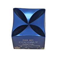 Boîte d'emballage personnalisée pour bombes de bain, type tuck-end, luxe, bleu foncé, pelliculage mat, pour crème contour des yeux, cosmétiques, coffret cadeau en carton