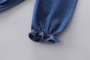 ชุดเสื้อผ้าเด็กทารก ชุดเด็กผู้หญิงสำหรับฤดูใบไม้ร่วง กางเกงยีนส์ลายเชอร์รี่ ชุดสูทขายส่งจากจีน - Product Image 6