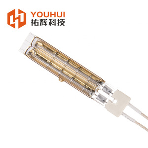 Youhui Dual <b>Tube</b> Shortwave Infrared <b>Heating</b> Lamp 11x23mm Quartz For Wood Edge Banding Machines - Product Image 1