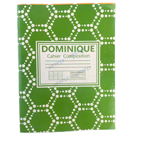 Cahiers de composition avec couverture en carton ivoire, 144 pages, format A5, lignage Seyès, reliure piquée à cheval, pour l'école et le bureau