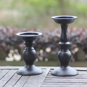Bougeoir en métal noir - Product Image 2