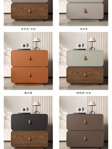 Table de chevet design italienne en bois massif Creative Cream Style Simple Modern Rotating Bedroom Storage Cabinet for Home Use - Product Image 6