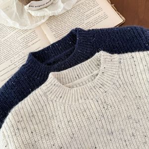 Maglioncino girocollo in cotone autunno e inverno maglione e pantaloncini Set completo maglione lavorato a maglia per bambini - Product Image 5